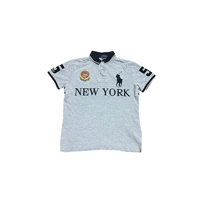 New York RL Polo T-Shirt Grey