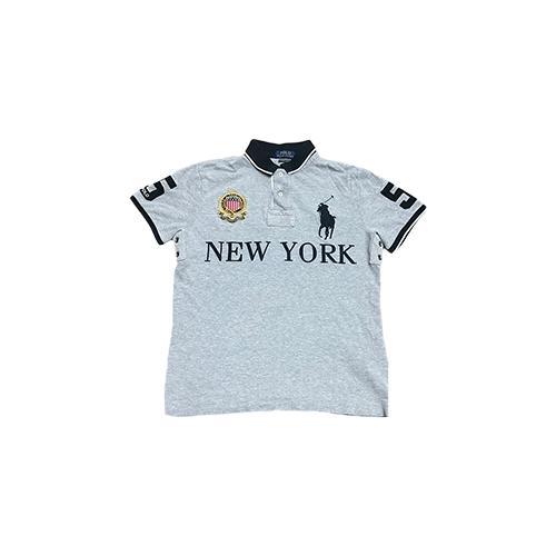 New York RL Polo T-Shirt Grey