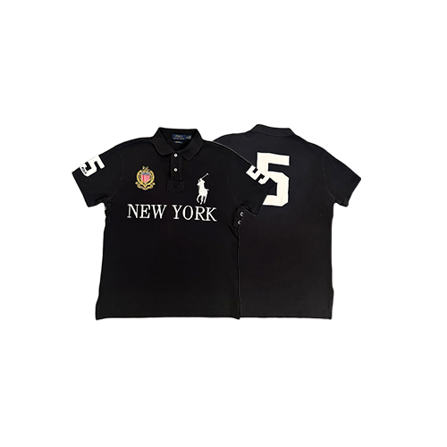 New York RL Polo T-Shirt Black