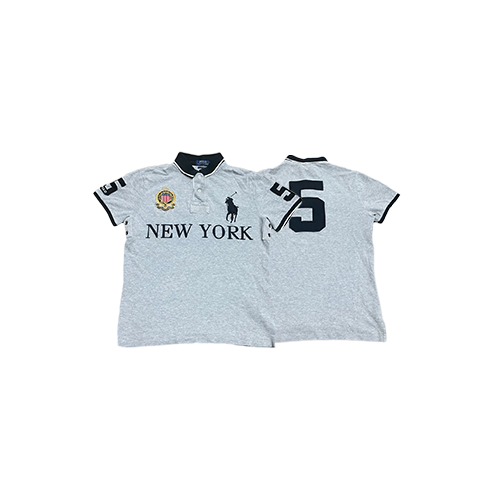 New York RL Polo T-Shirt Grey