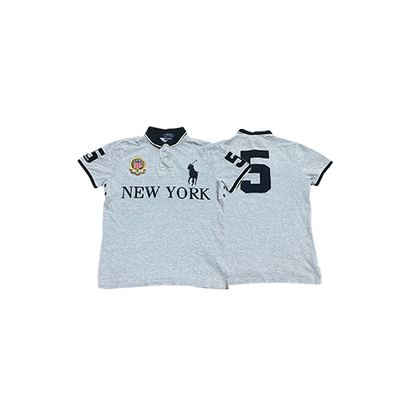 New York RL Polo T-Shirt Grey